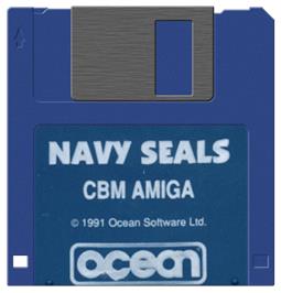Cartridge artwork for Navy Seals on the Commodore Amiga.