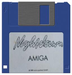 Cartridge artwork for Nightdawn on the Commodore Amiga.