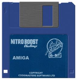 Cartridge artwork for Nitro Boost Challenge on the Commodore Amiga.