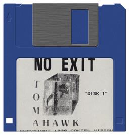 Cartridge artwork for No Exit on the Commodore Amiga.
