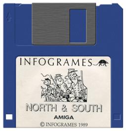 Cartridge artwork for North And South on the Commodore Amiga.