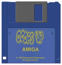 Cartridge artwork for Ooops Up on the Commodore Amiga.