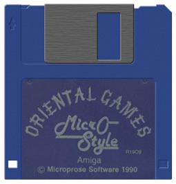 Cartridge artwork for Oriental Games on the Commodore Amiga.