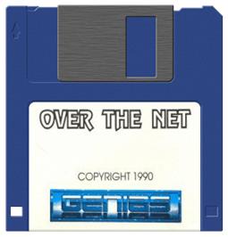 Cartridge artwork for Over the Net on the Commodore Amiga.