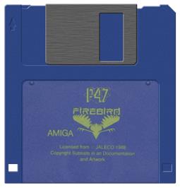 Cartridge artwork for P47 Thunderbolt on the Commodore Amiga.