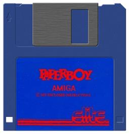Cartridge artwork for Paperboy on the Commodore Amiga.
