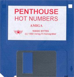Cartridge artwork for Penthouse Hot Numbers on the Commodore Amiga.