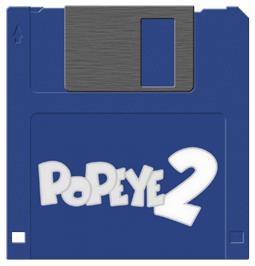 Cartridge artwork for Popeye 2 on the Commodore Amiga.