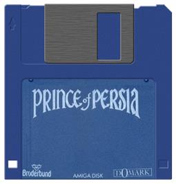 Cartridge artwork for Prince of Persia on the Commodore Amiga.