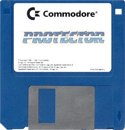 Cartridge artwork for Protector ( Mastertronic) on the Commodore Amiga.