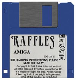 Cartridge artwork for Raffles on the Commodore Amiga.