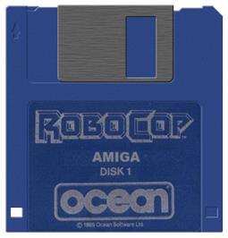 Cartridge artwork for Robocop on the Commodore Amiga.