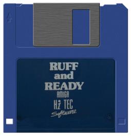 Cartridge artwork for Ruff And Reddy In The Space Adventure on the Commodore Amiga.