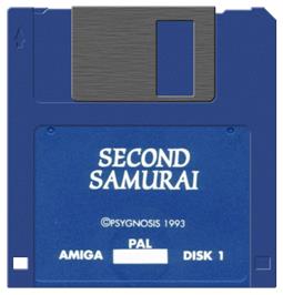Cartridge artwork for Second Samurai on the Commodore Amiga.