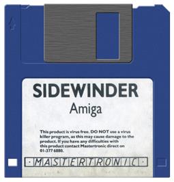 Cartridge artwork for Sidewinder on the Commodore Amiga.