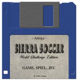 Cartridge artwork for Sierra Soccer - World Challenge Edition on the Commodore Amiga.