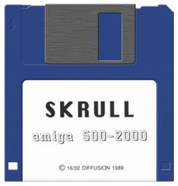 Cartridge artwork for Skrull on the Commodore Amiga.