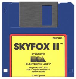 Cartridge artwork for Skyfox 2 - The Cygnus Conflict on the Commodore Amiga.