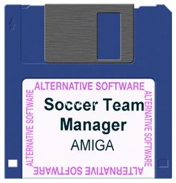 Cartridge artwork for Soccer Team Manager on the Commodore Amiga.
