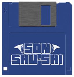 Cartridge artwork for Son Shu-shi on the Commodore Amiga.