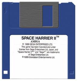 Cartridge artwork for Space Harrier 2 on the Commodore Amiga.