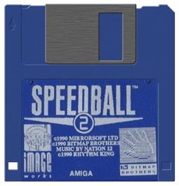 Cartridge artwork for Speedball 2: Brutal Deluxe on the Commodore Amiga.
