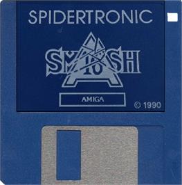 Cartridge artwork for Spidertronic on the Commodore Amiga.