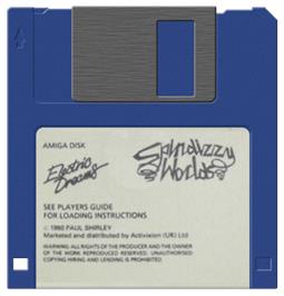 Cartridge artwork for Spindizzy Worlds on the Commodore Amiga.