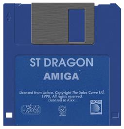 Cartridge artwork for St Dragon on the Commodore Amiga.