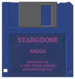 Cartridge artwork for Star Goose! on the Commodore Amiga.