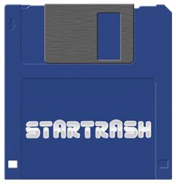 Cartridge artwork for Star Trash on the Commodore Amiga.