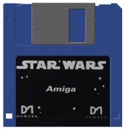 Cartridge artwork for Star Wars: Return of the Jedi on the Commodore Amiga.