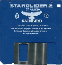 Cartridge artwork for Starglider 2 on the Commodore Amiga.