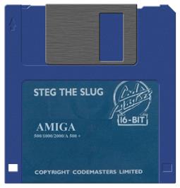 Cartridge artwork for Steg the Slug on the Commodore Amiga.