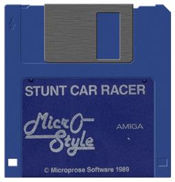 Cartridge artwork for Stunt Car Racer on the Commodore Amiga.