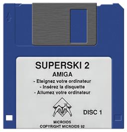 Cartridge artwork for Super Ski 2 on the Commodore Amiga.
