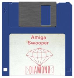 Cartridge artwork for Swooper on the Commodore Amiga.