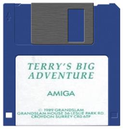 Cartridge artwork for Terry's Big Adventure on the Commodore Amiga.
