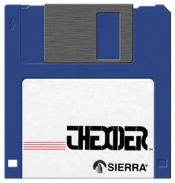 Cartridge artwork for Thexder on the Commodore Amiga.