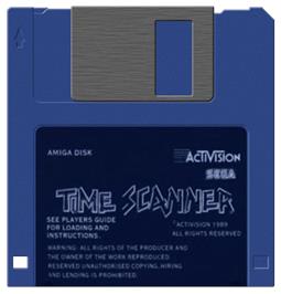Cartridge artwork for Time Scanner on the Commodore Amiga.