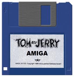Cartridge artwork for Tom And Jerry on the Commodore Amiga.