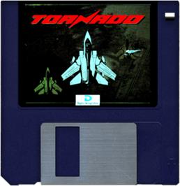 Cartridge artwork for Tornado on the Commodore Amiga.