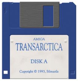 Cartridge artwork for Transarctica on the Commodore Amiga.