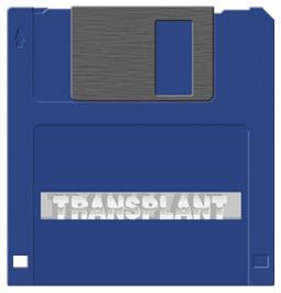 Cartridge artwork for Transplant on the Commodore Amiga.