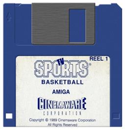 Cartridge artwork for Tv Sports Basketball on the Commodore Amiga.