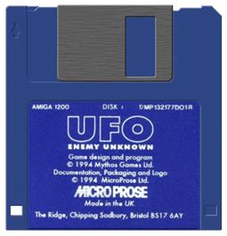 Cartridge artwork for UFO - Enemy Unknown on the Commodore Amiga.