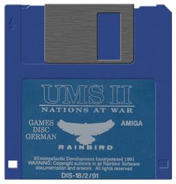 Cartridge artwork for UMS II: Nations at War on the Commodore Amiga.