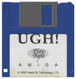 Cartridge artwork for Ugh on the Commodore Amiga.