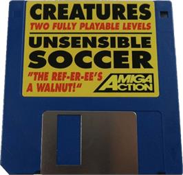 Cartridge artwork for Unsensible Soccer on the Commodore Amiga.