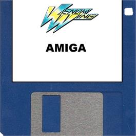 Cartridge artwork for Venom Wing on the Commodore Amiga.